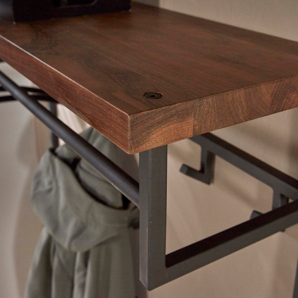 Garderobe Daytona – 12 Haken mit Hutablage aus Nussbaum