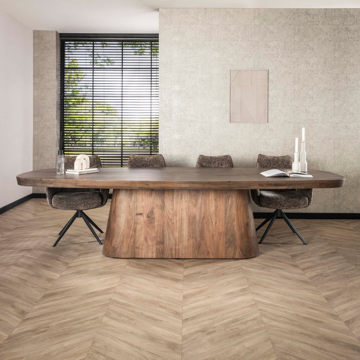 Esstisch Arcadia – oval 300cm, massive Akazie