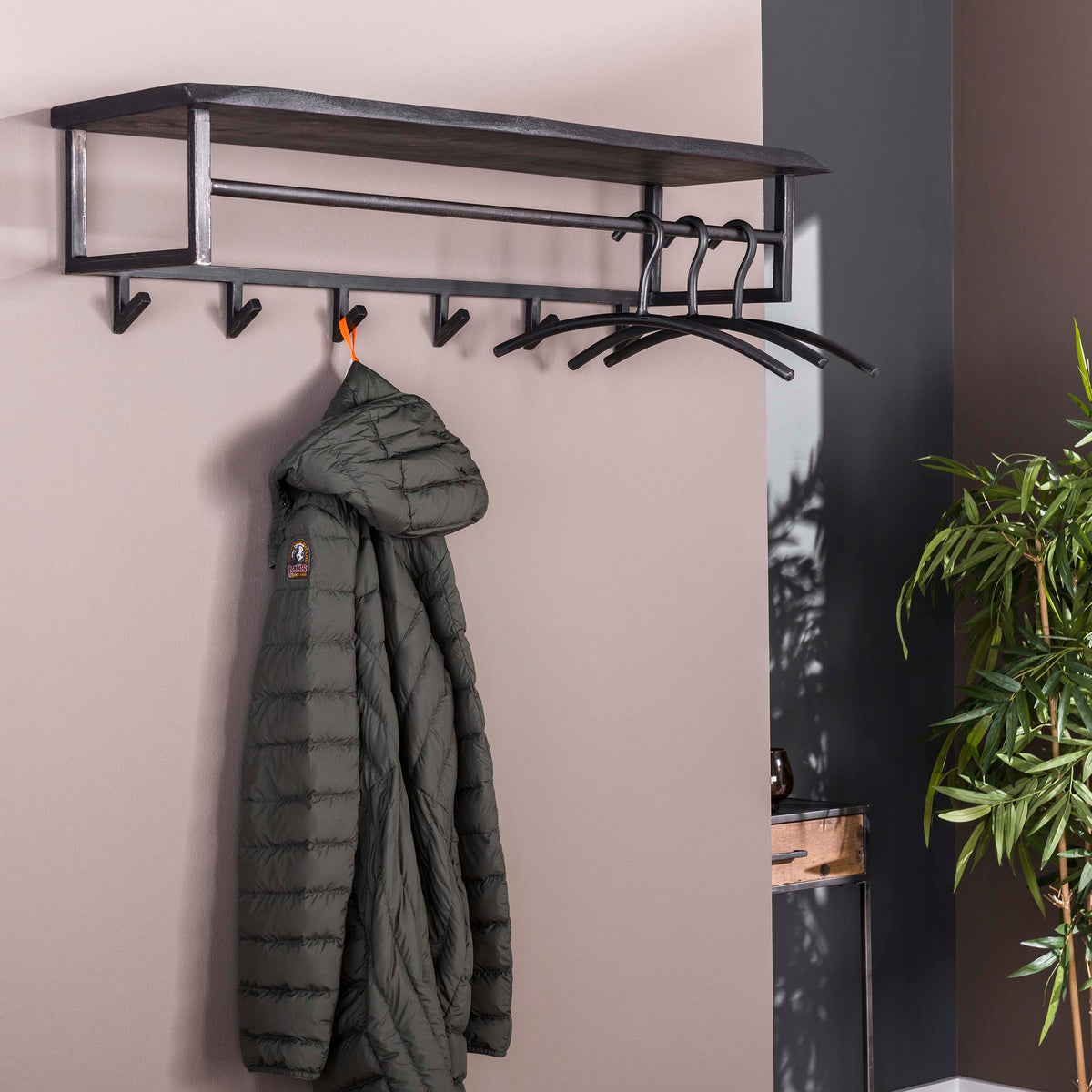 Garderobe Yukon Hutablage 6 Haken