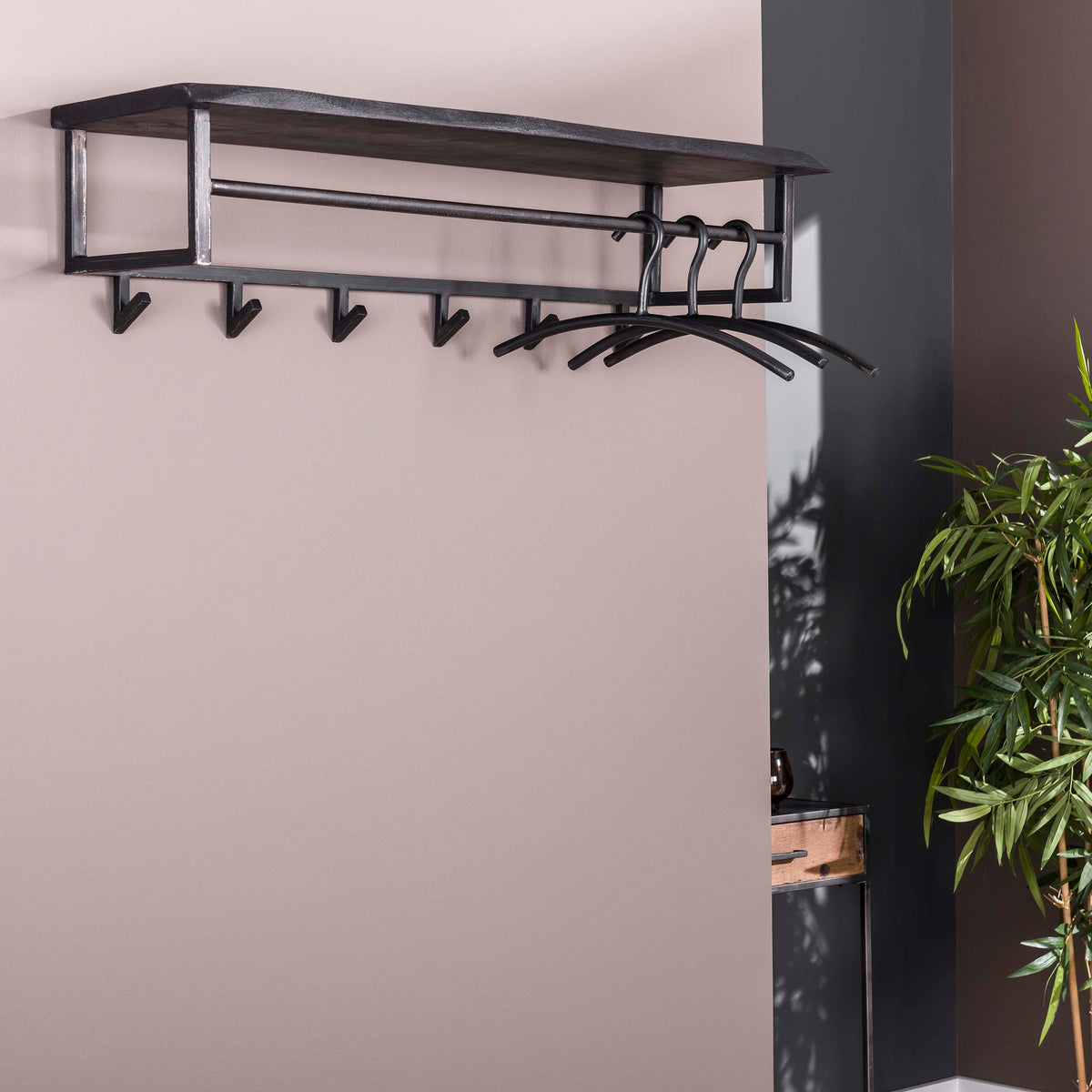 Garderobe Yukon Hutablage 6 Haken