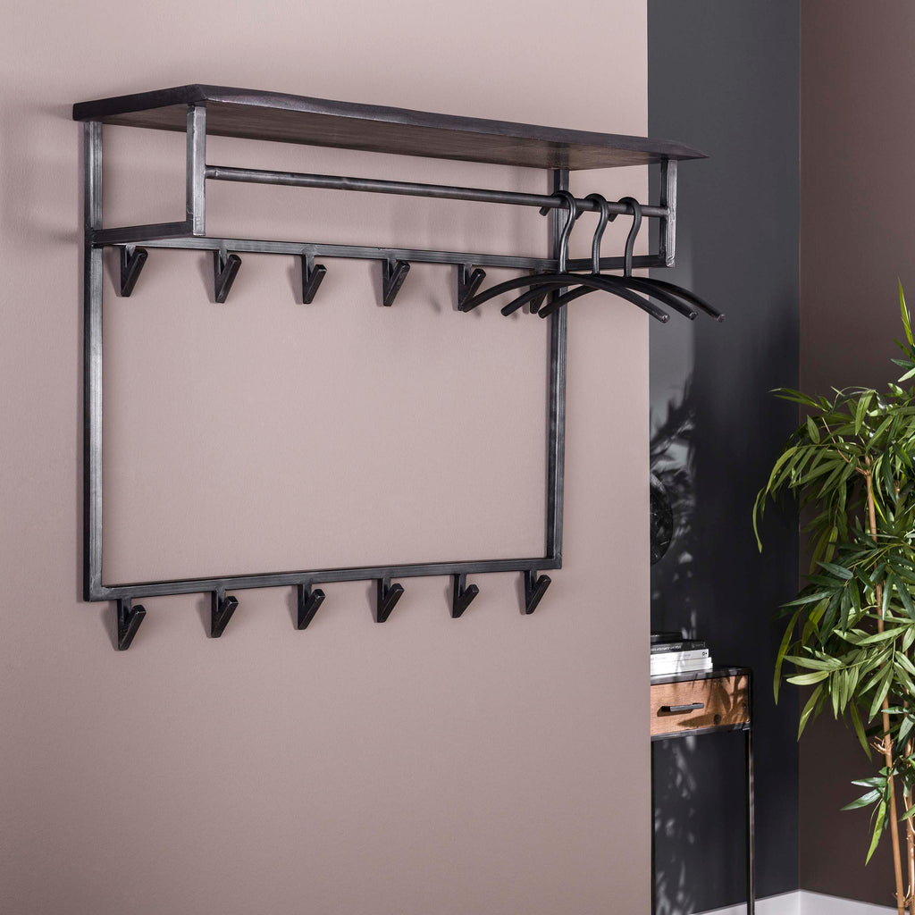Garderobe Yucon hoch Hutablage 12 Haken