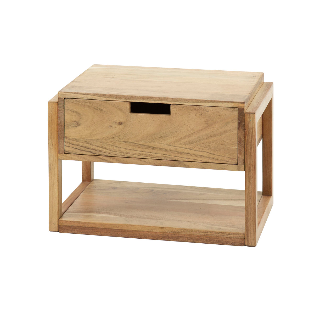 Nachttisch Holzgestell schwebend 1 Schublade