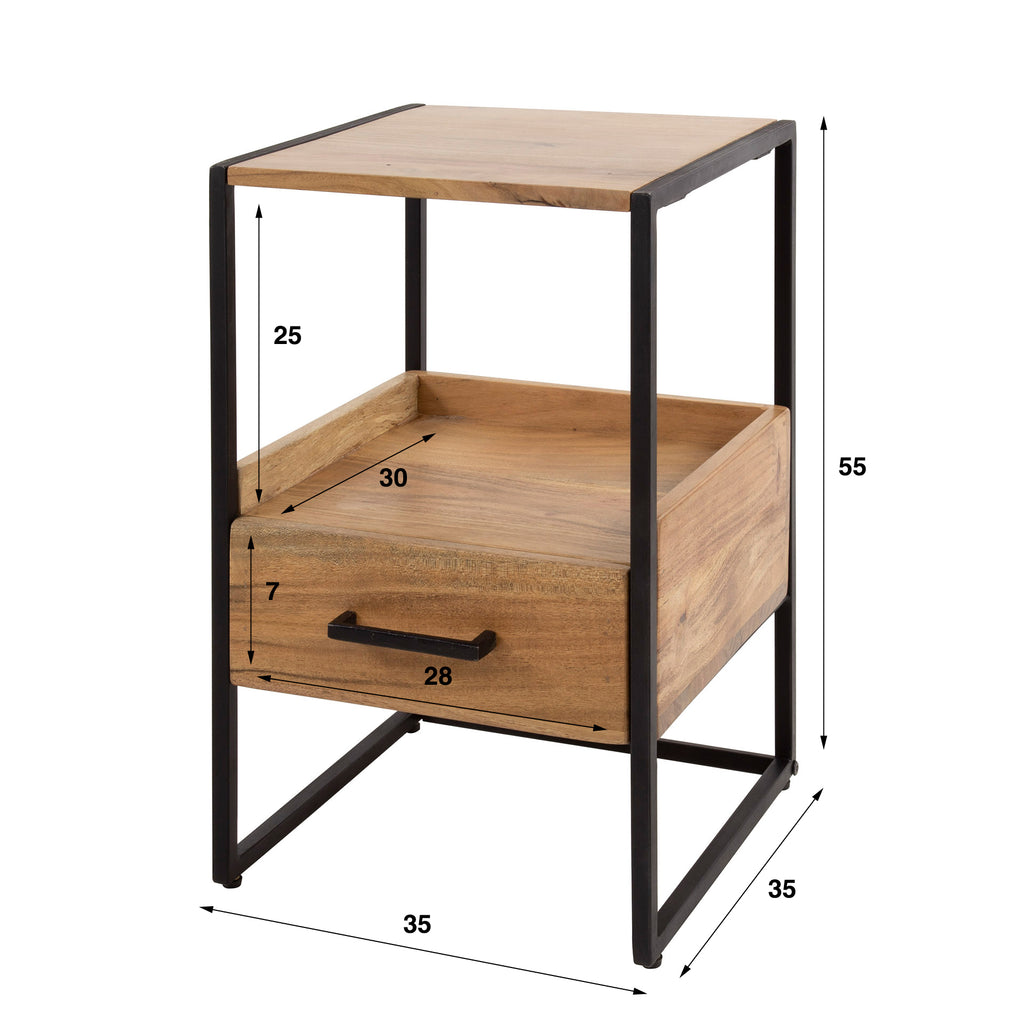 Nachttisch Nische XS 1 Schublade