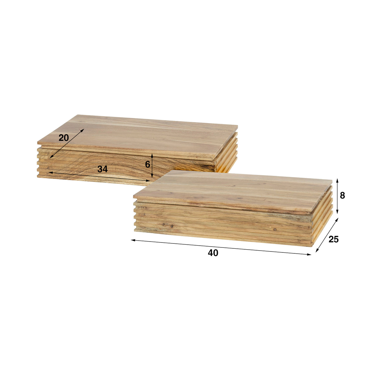 Nachttisch Layer L 1 Schublade Set aus 2 Tischen