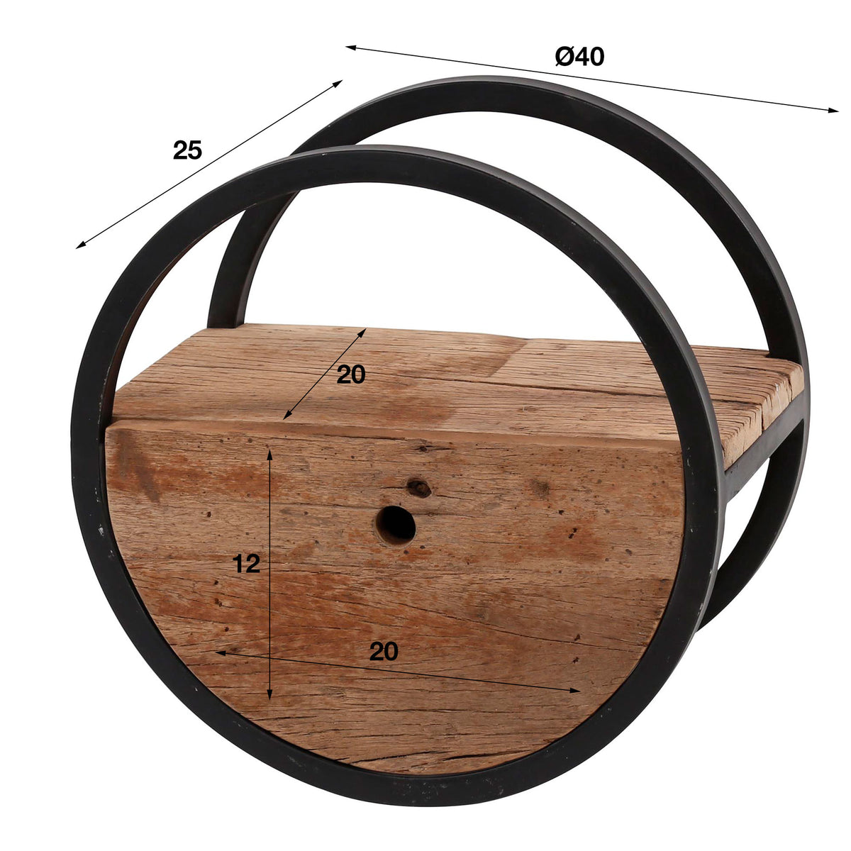 Wandregal Circular 1 Schublade Ø40cm
