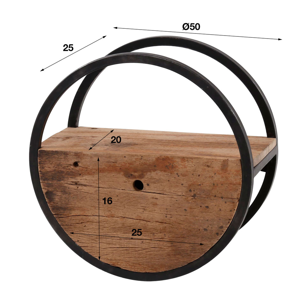 Wandregal Circular 1 Schublade Ø50cm