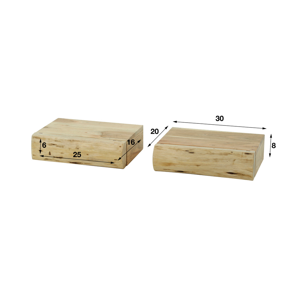 Bedside Table Tree XS 1 Drawer Set of 2 Tables