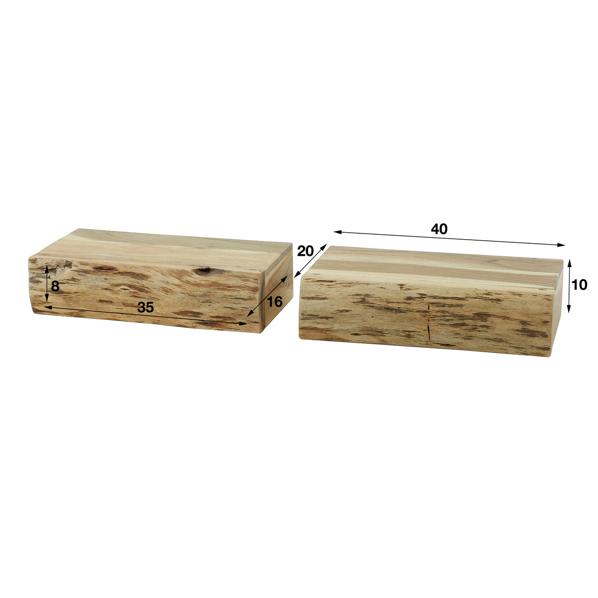 Nachttisch Tree L 1 Schublade Set aus 2 Tischen