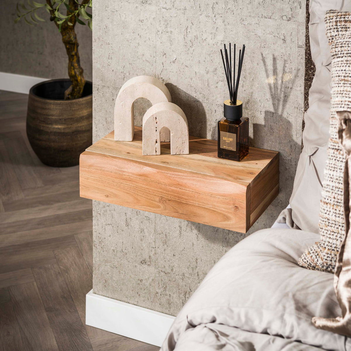 Nachttisch Tree L 1 Schublade Set aus 2 Tischen