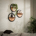 Wandregal Round Set aus 3