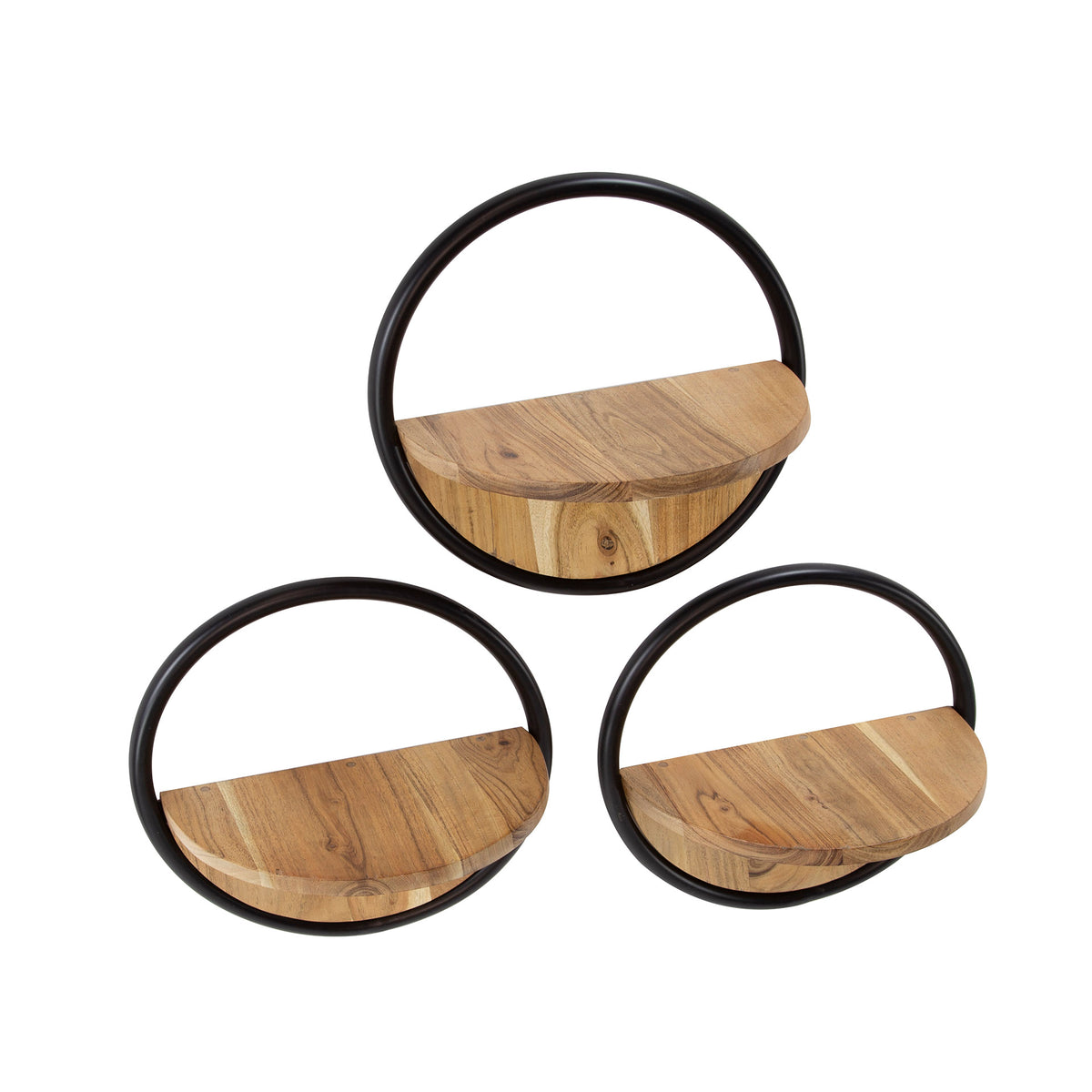 Wandregal-Set Round, 3-teilig