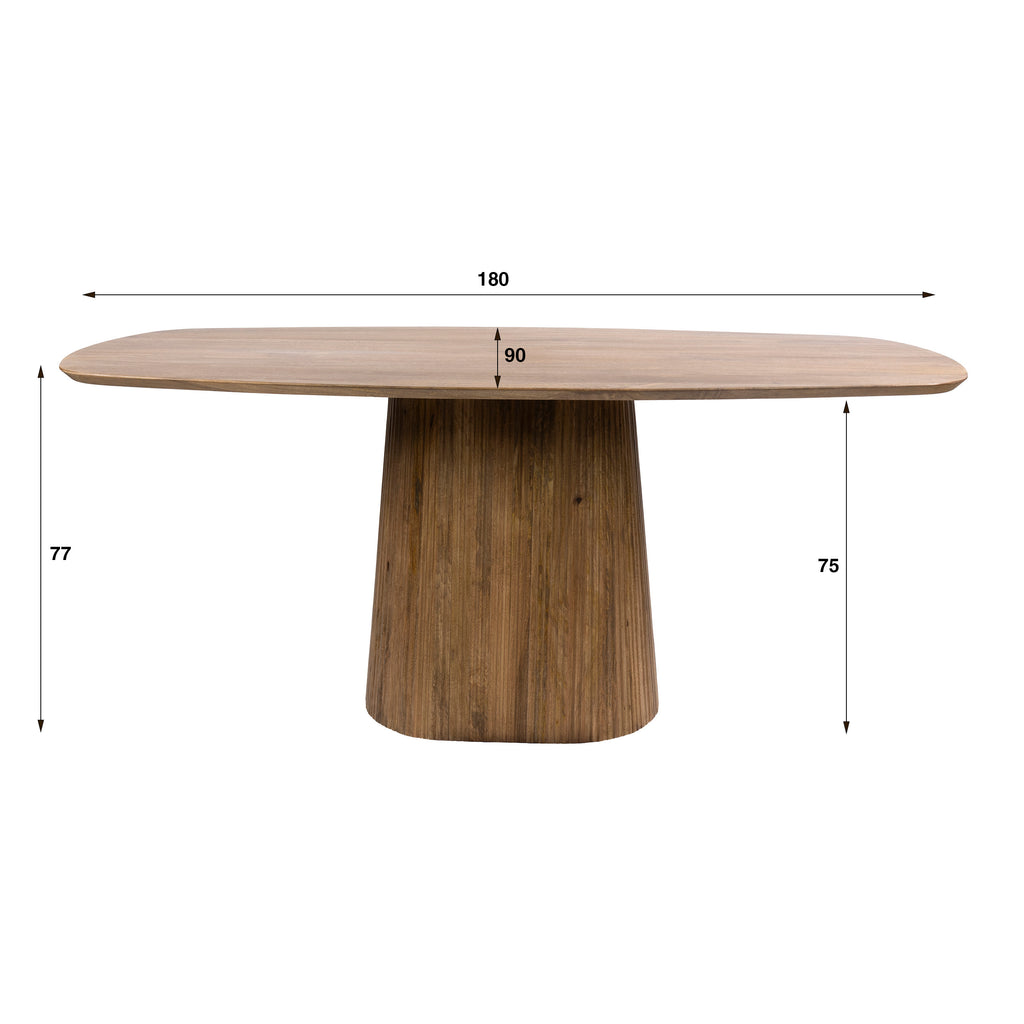Esstisch Wave Centro, dänisch oval, 180cm