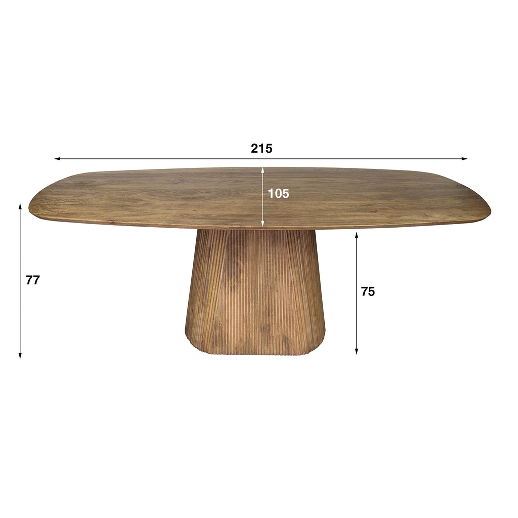 Esstisch Wave Centro dänisch oval 215cm