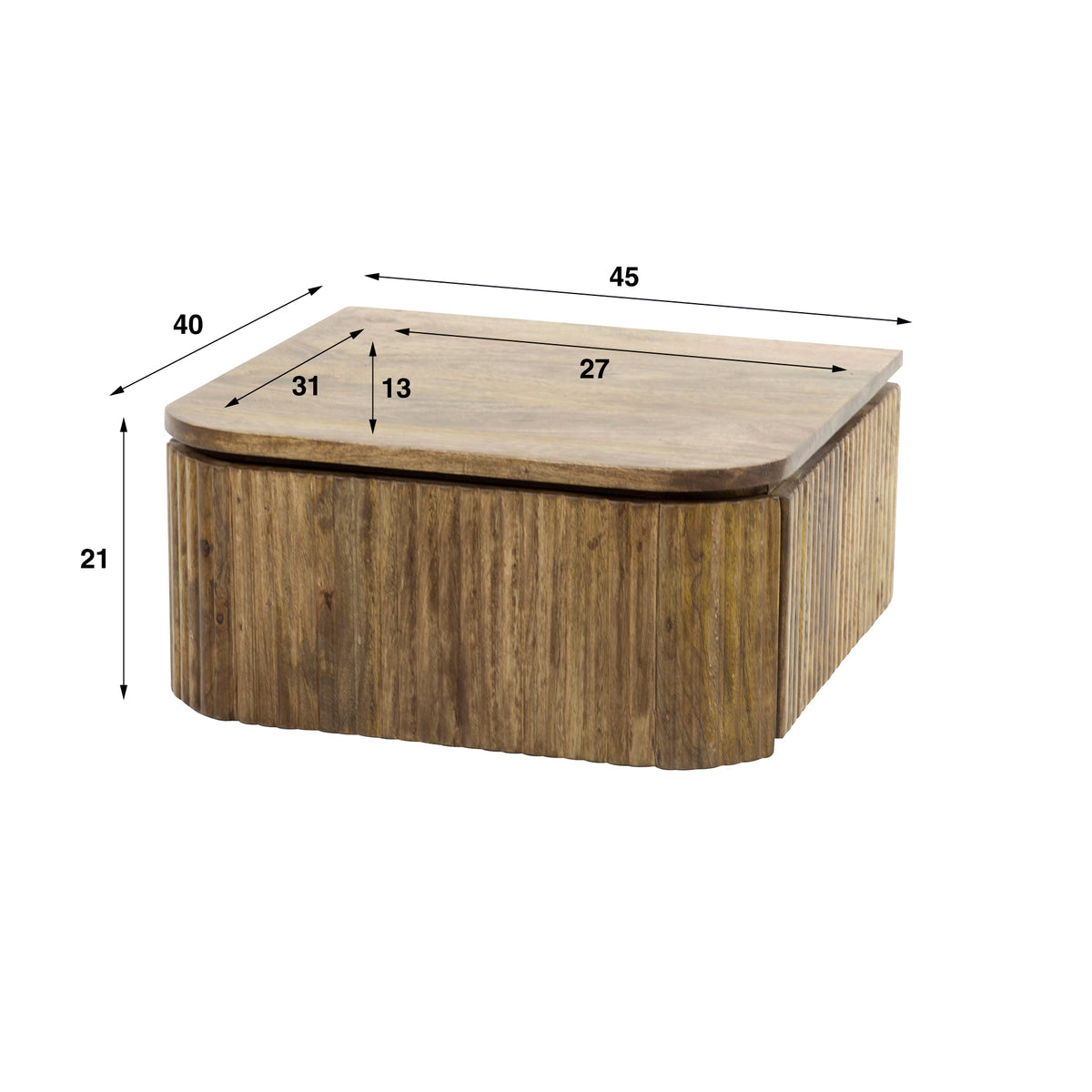 Nightstand Wave floating 1 drawer