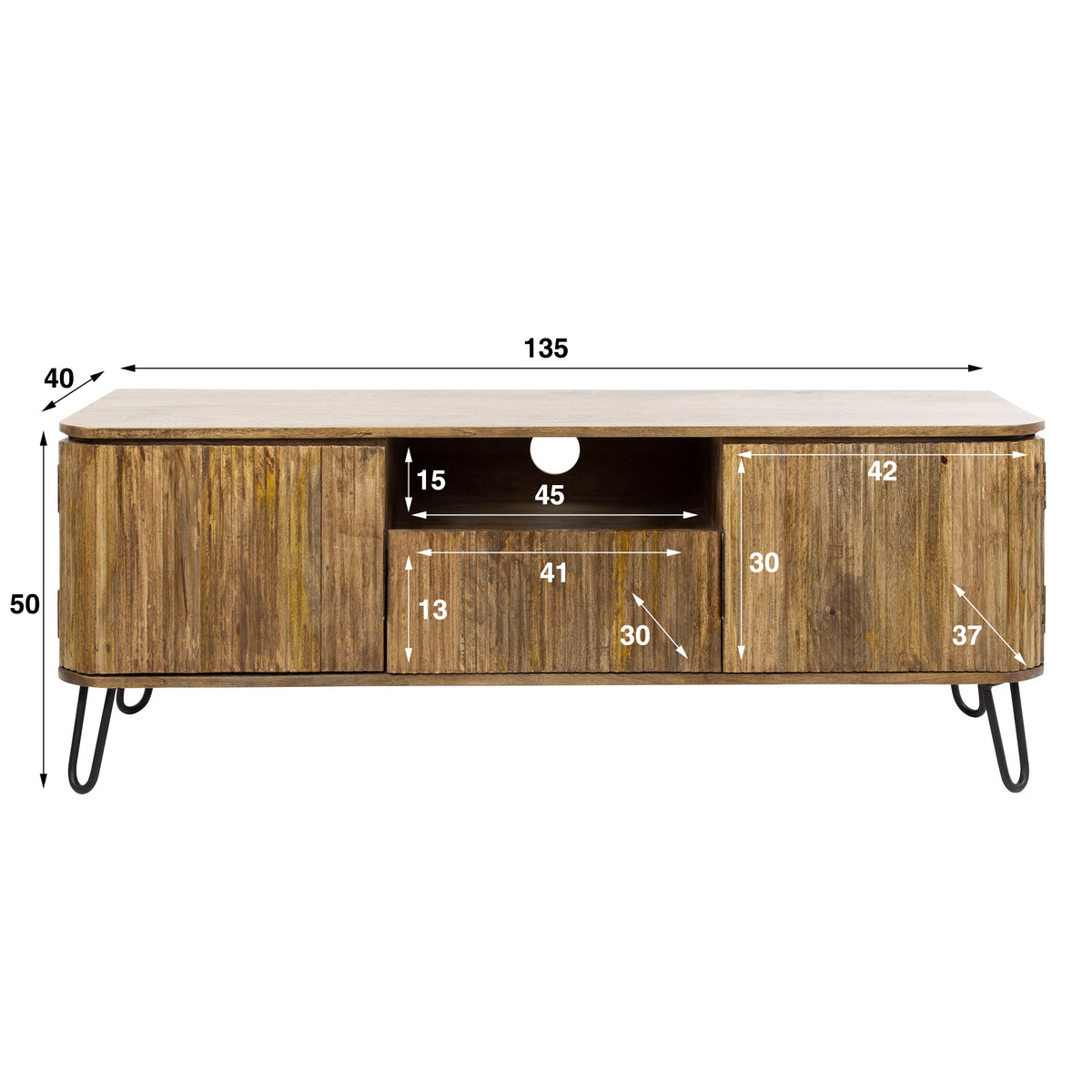 TV-Möbel Wave 1 Schublade + 2 Türen