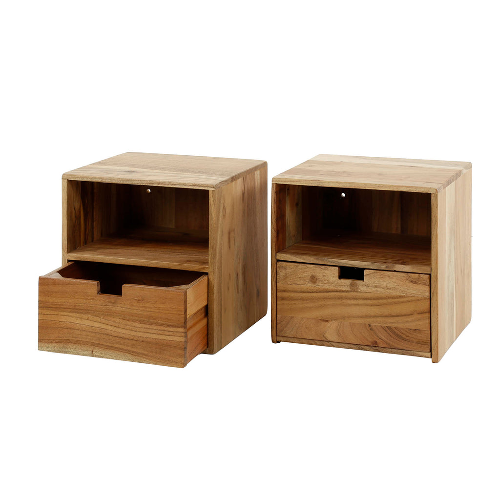 Nachttisch Flat XS schwebend, 2er-Set