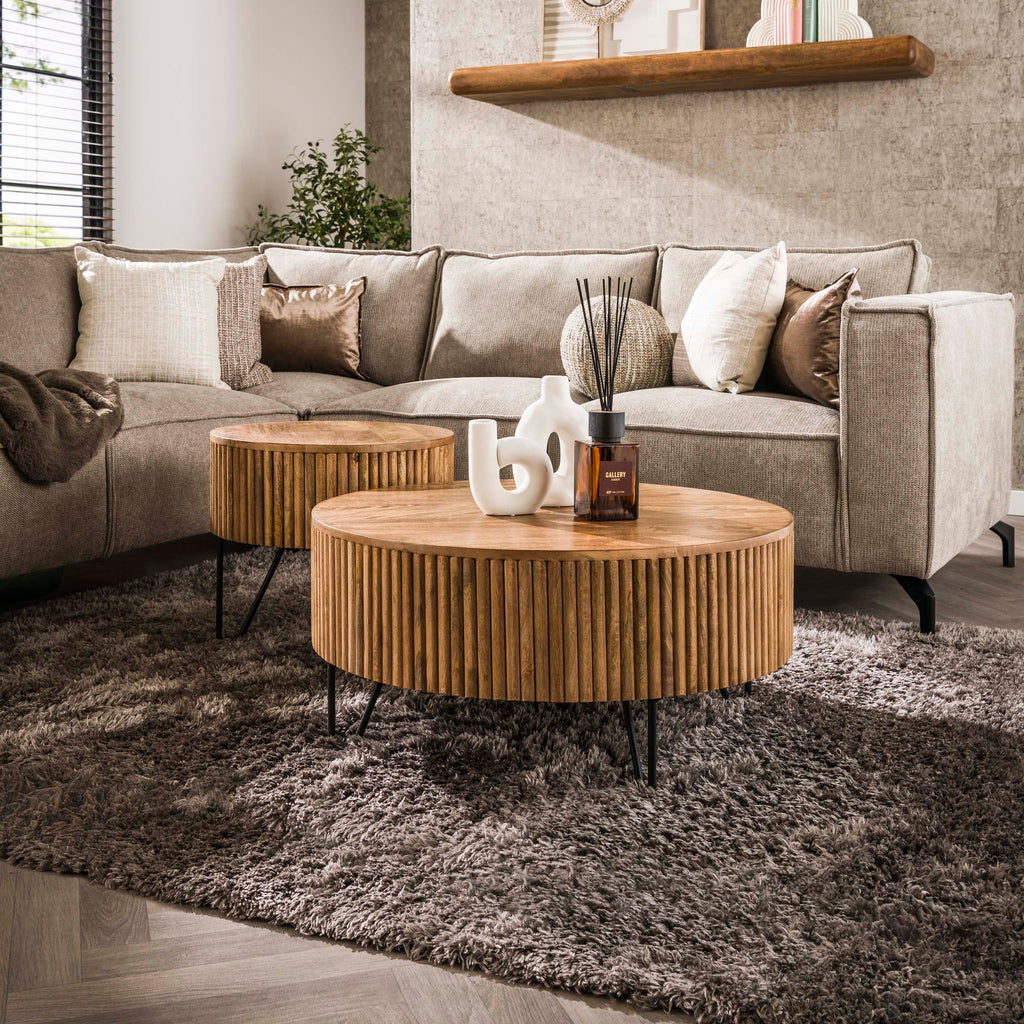 Couchtisch Wave rund 2er-Set