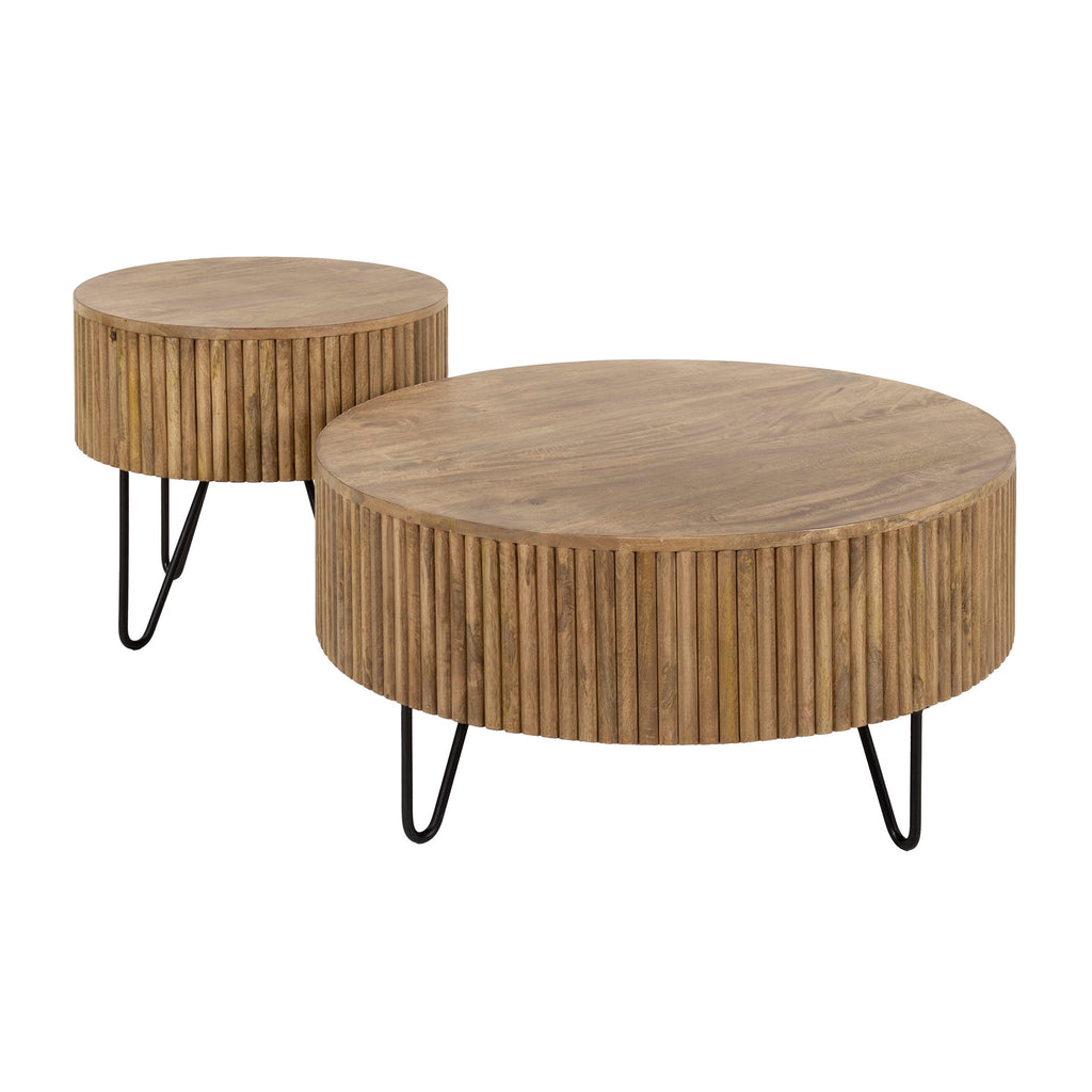 Couchtisch Wave rund 2er-Set