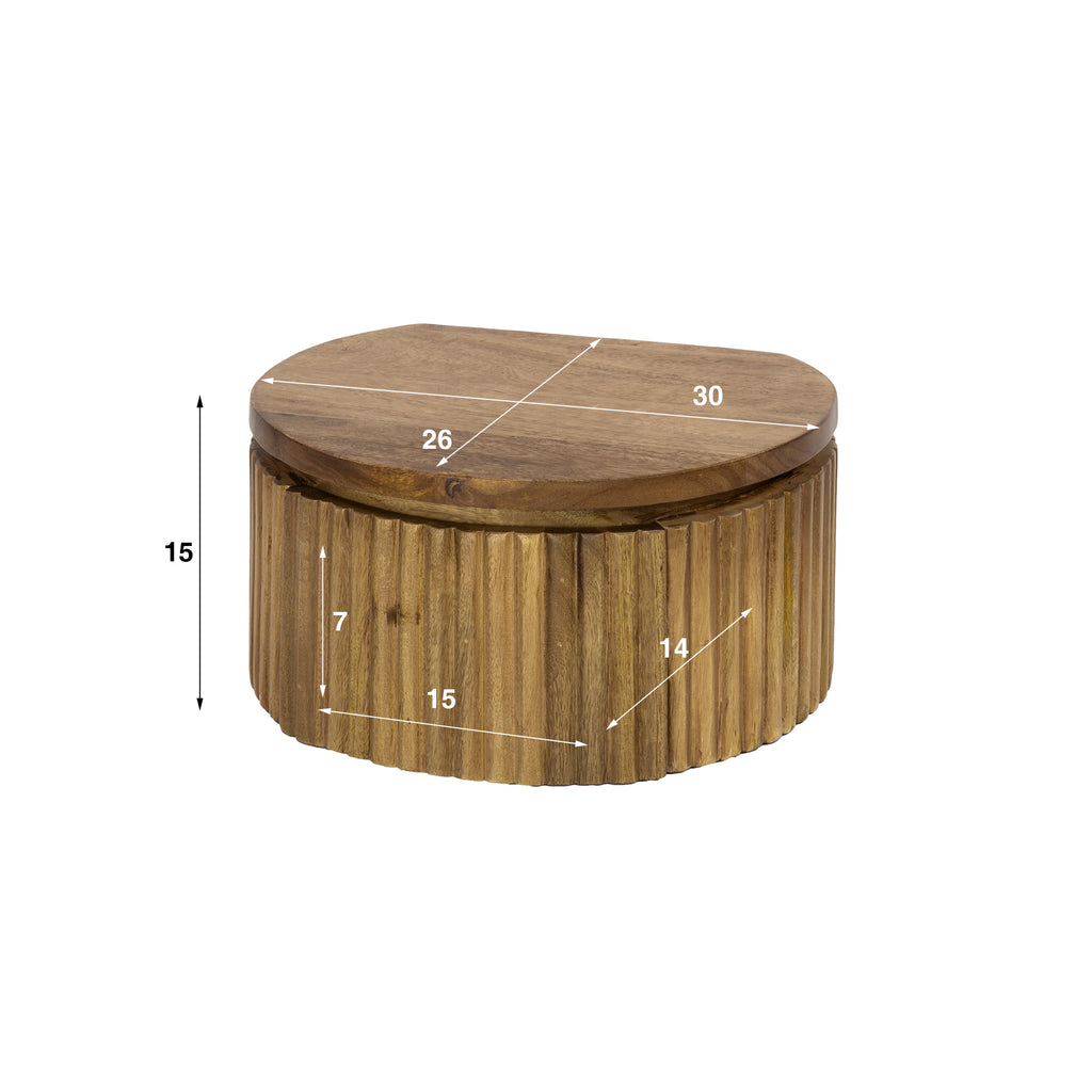 Nachttisch Wave XS rund schwebend 1 Schublade