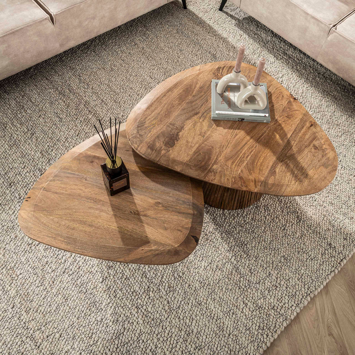 Couchtisch Wave, dreieckig, 2er-Set