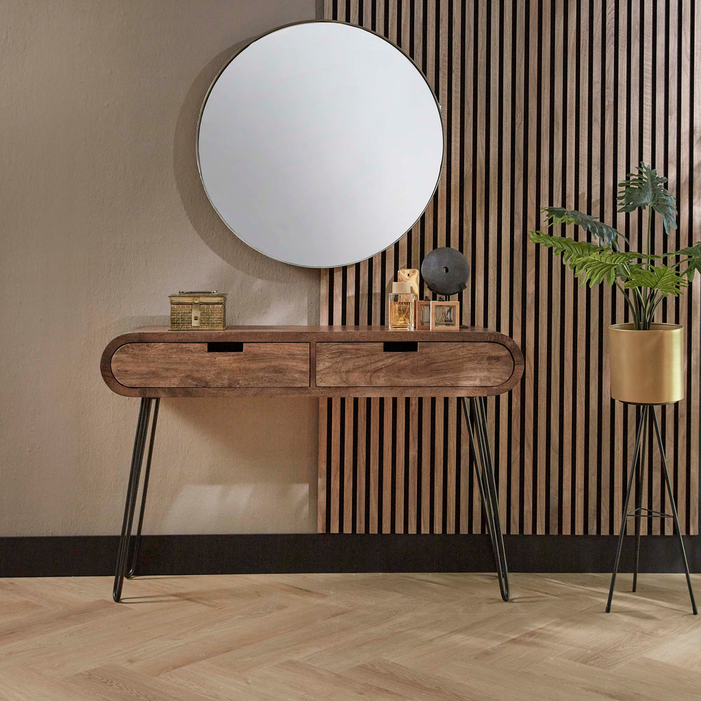 Console/Dressing Table Barrel 2 Drawers