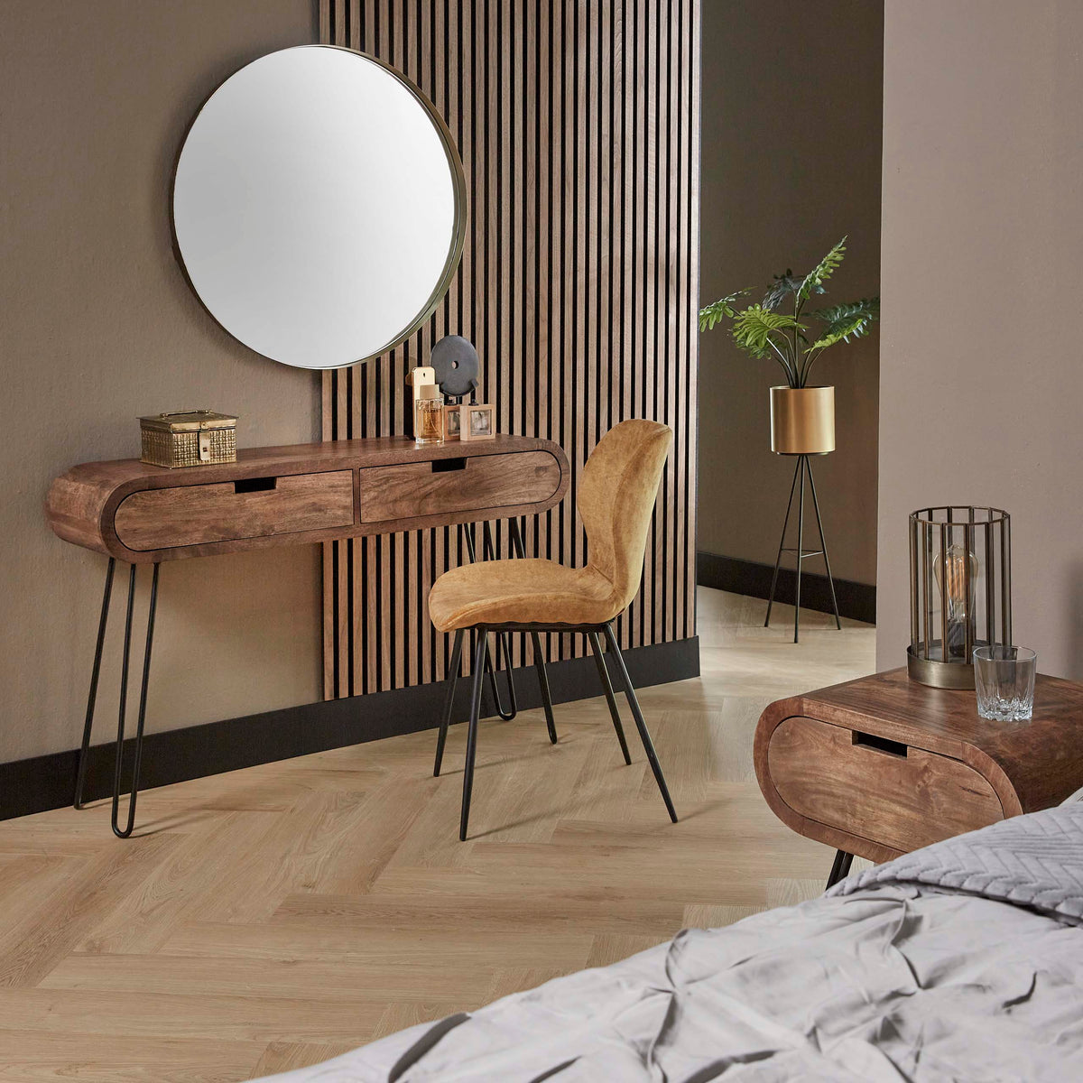 Console/Dressing Table Barrel 2 Drawers