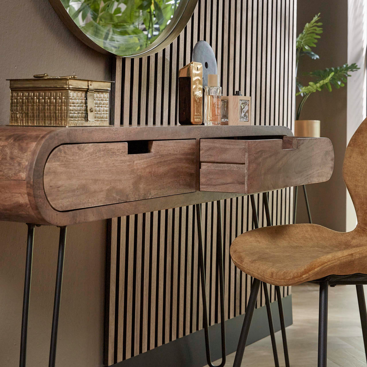 Console/Dressing Table Barrel 2 Drawers