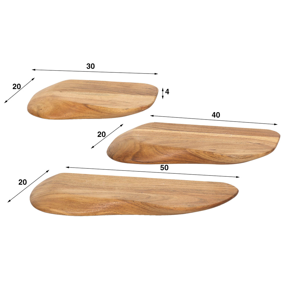 Wandregal-Set Organic, 3-teilig
