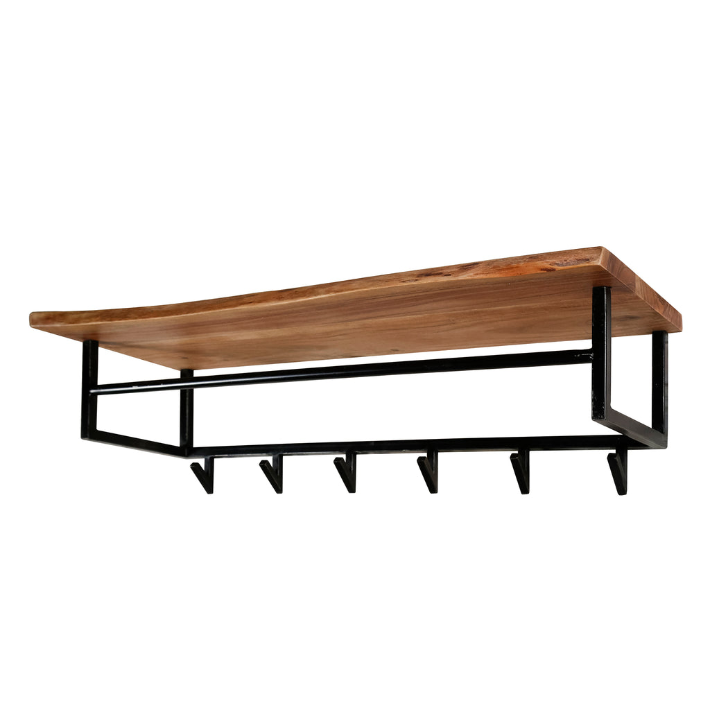 Garderobe Edge Kleiderstange und Hutablage 6 Haken