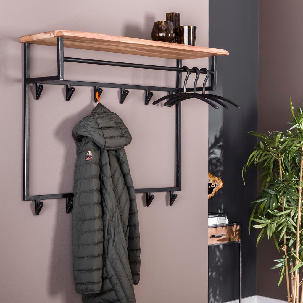 Garderobe Edge hoch Kleiderstange und Hutablage 12 Haken