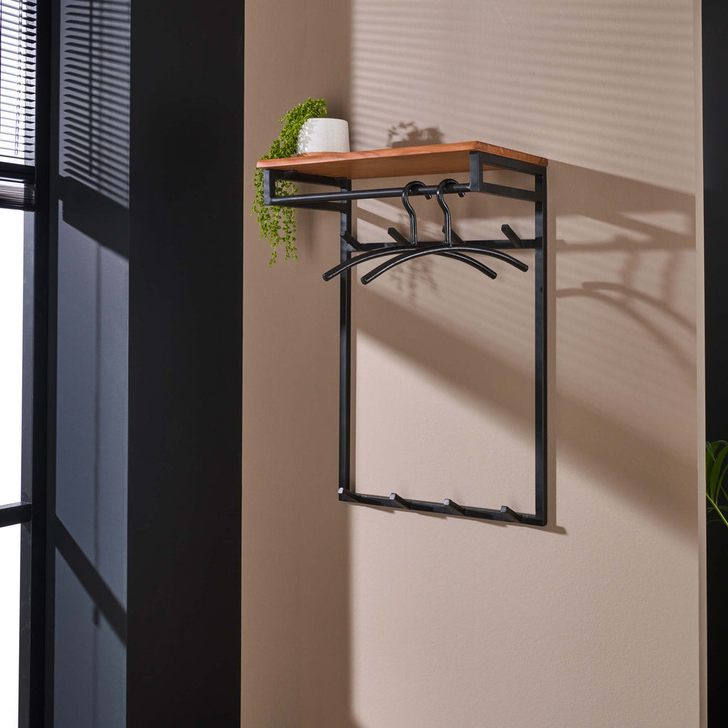 Garderobe Custom hoch Kleiderstange und Hutablage  2x4 Haken