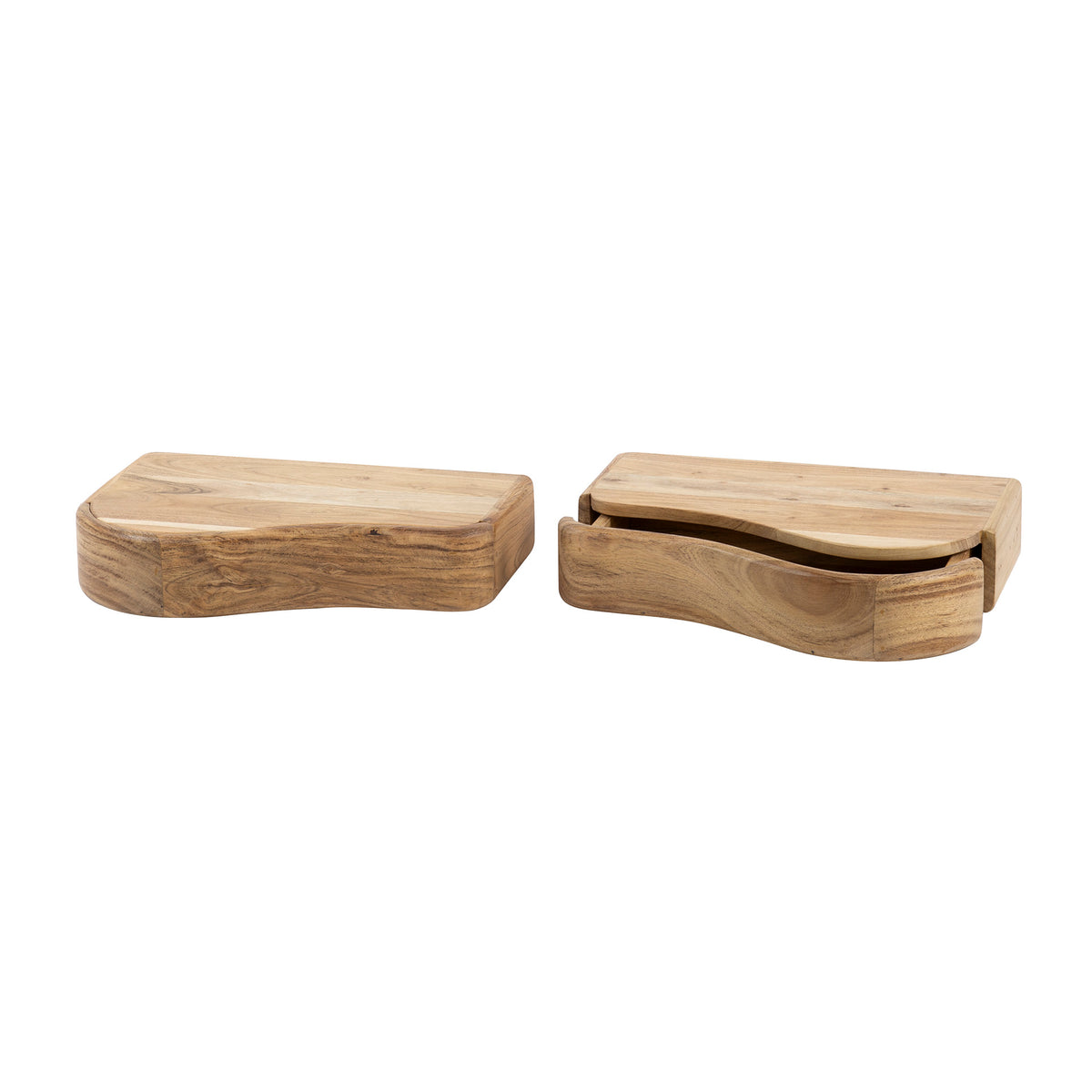 Nachttisch Organic 1 Schublade links+rechts 2er-Set