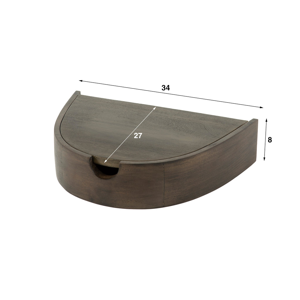 Cove Nachttisch schwebend 1 Schublade 2er-Pack