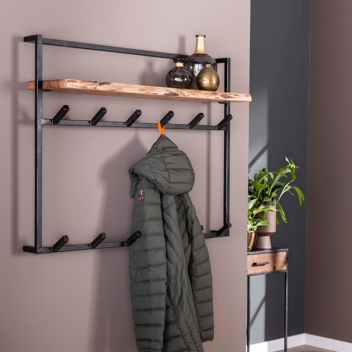 Garderobe Air Solid hoch Hutablage 2x6 Haken