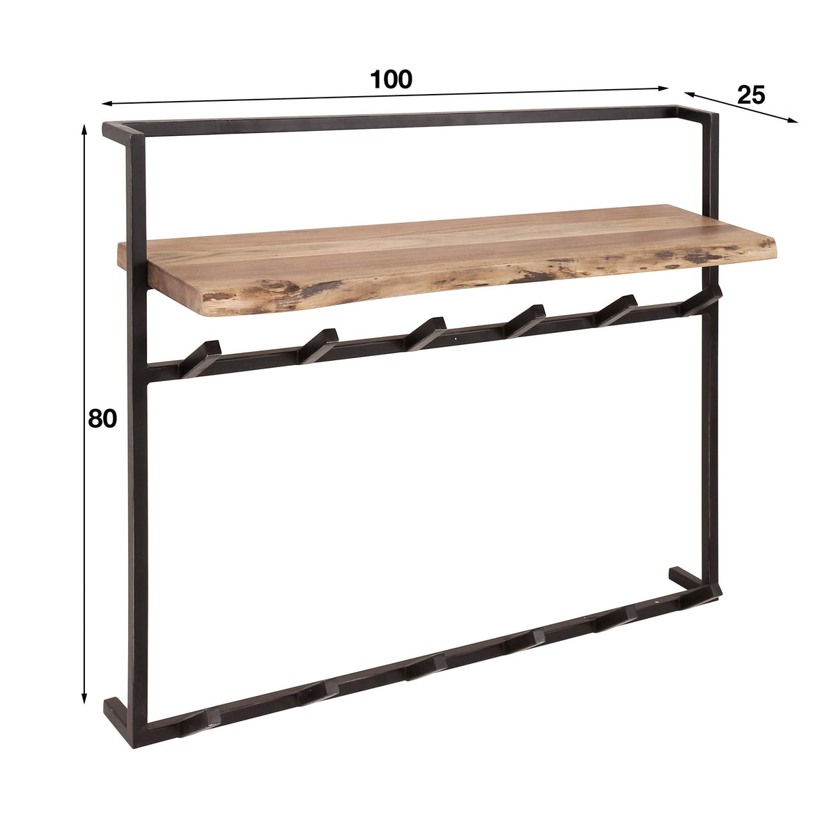 Garderobe Air Solid hoch Hutablage 2x6 Haken