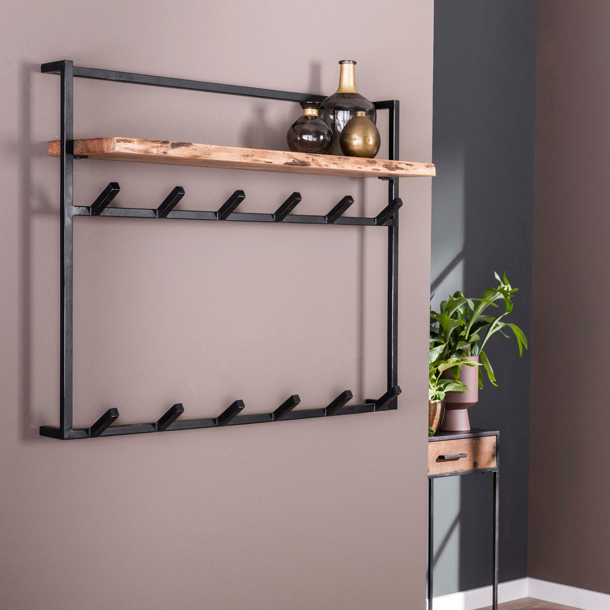 Garderobe Air Solid hoch Hutablage 2x6 Haken