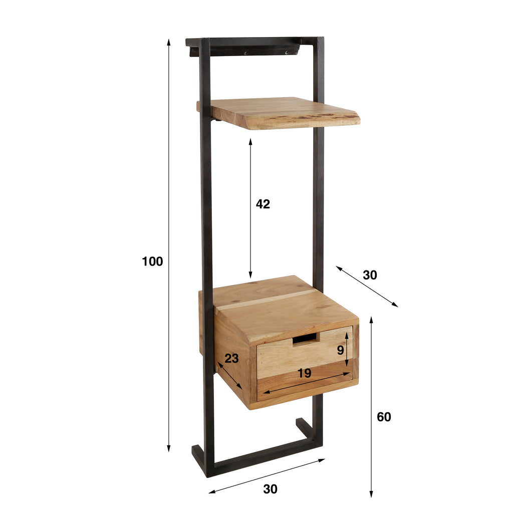 Nachttisch Air Solid XS 1 Schublade