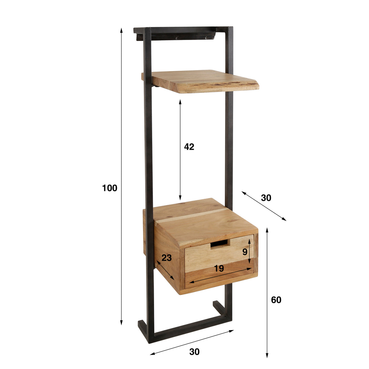 Nachttisch Air Solid XS 1 Schublade