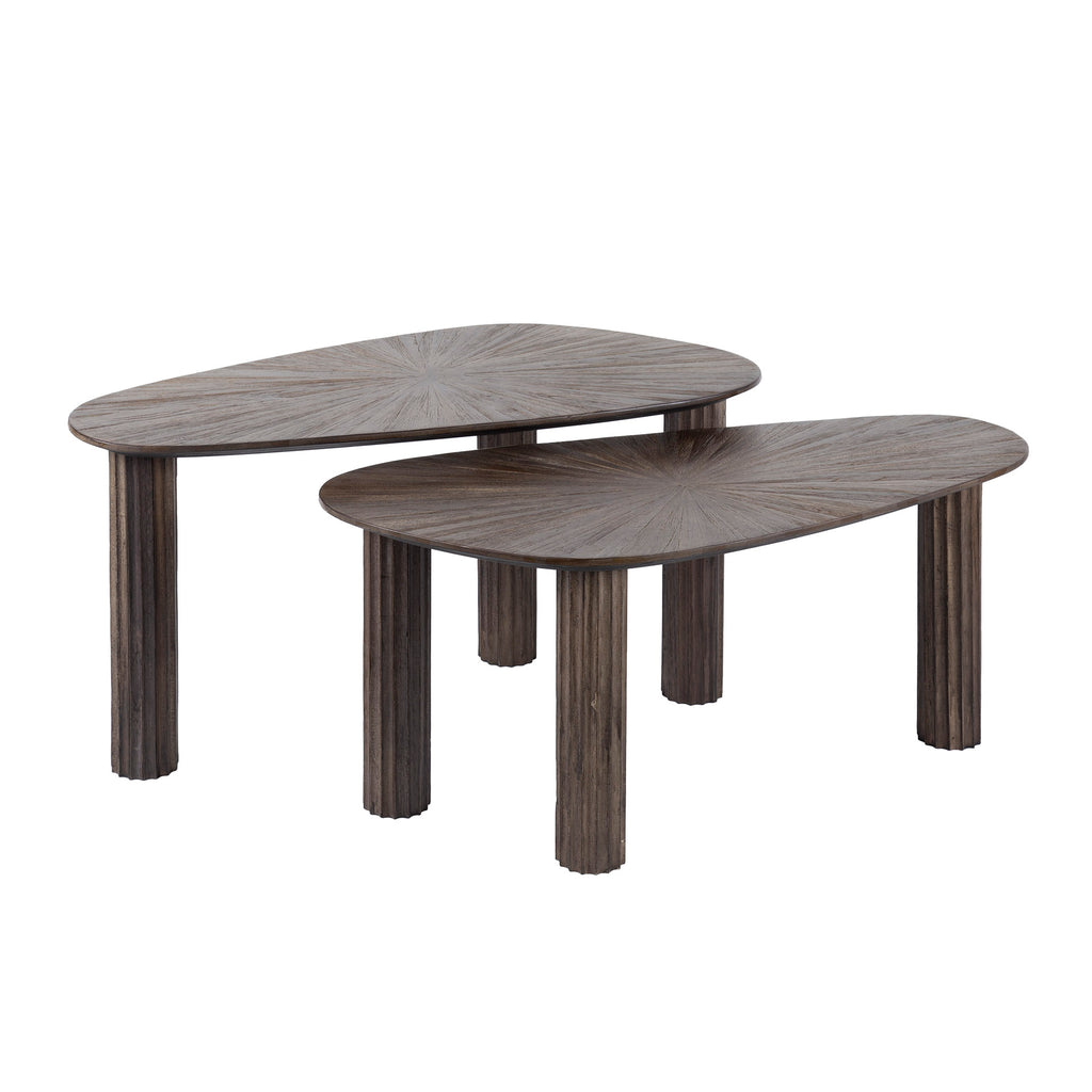 Couchtisch Maya Teak, organisch, 2er-Set