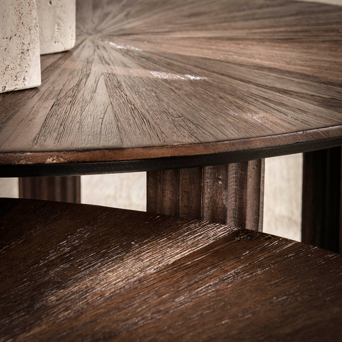 Couchtisch Maya Teak dreieckig 2er Set