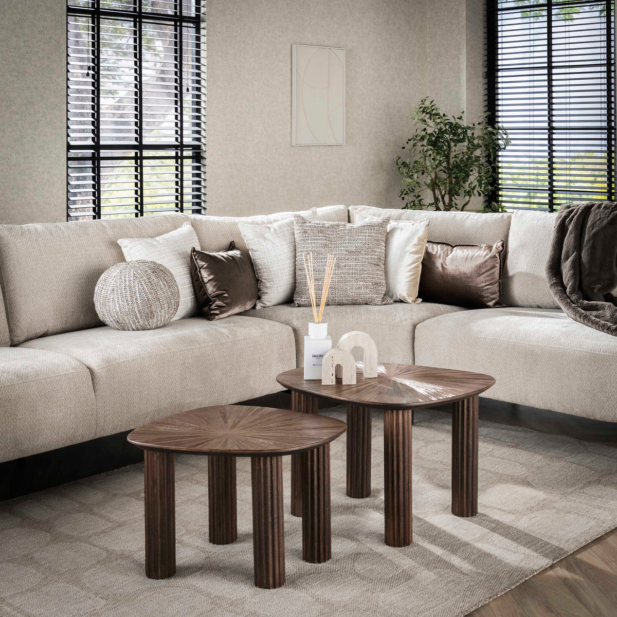 Couchtisch Maya Teak viereckig 2er-Set