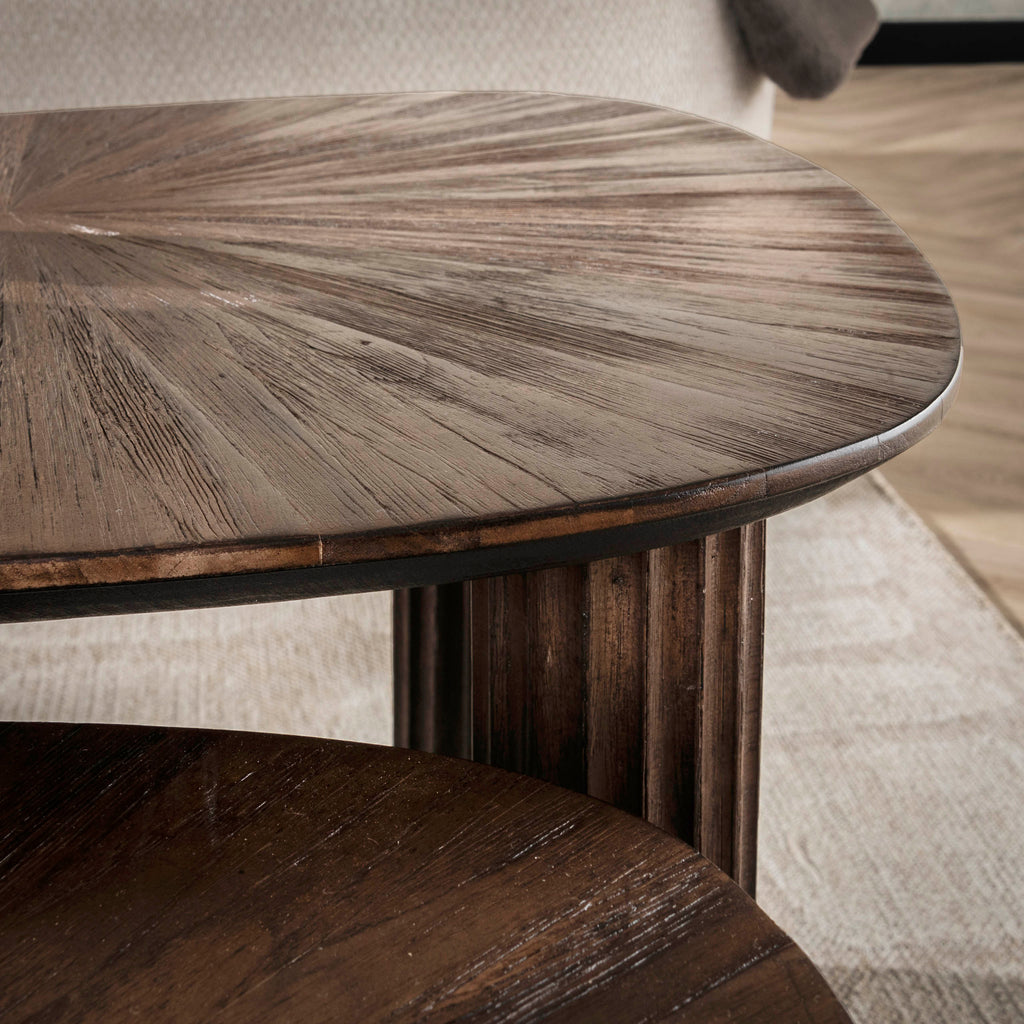 Couchtisch Maya Teak viereckig Set aus 2