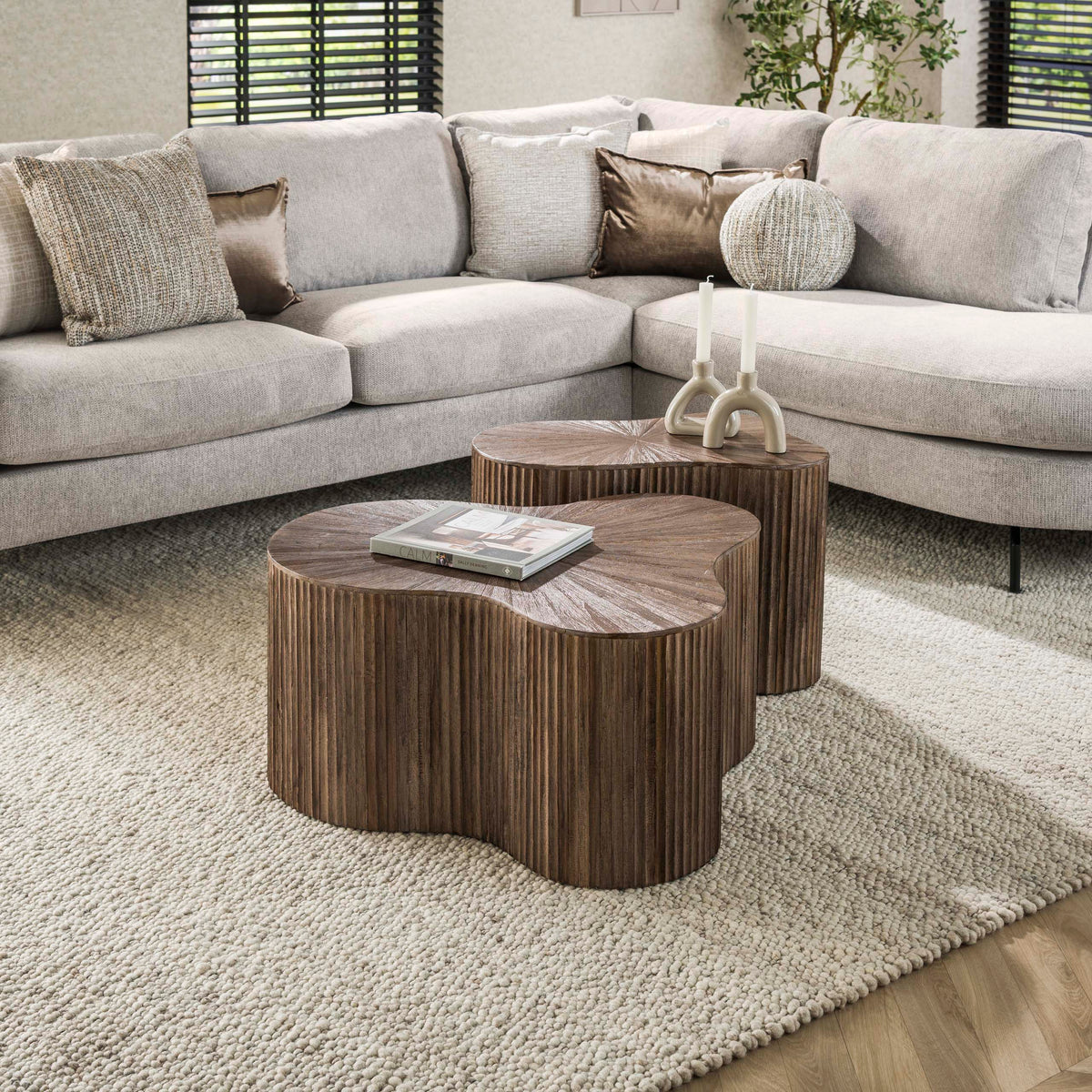 Couchtisch Maya Teak Shamrock 2er-Set