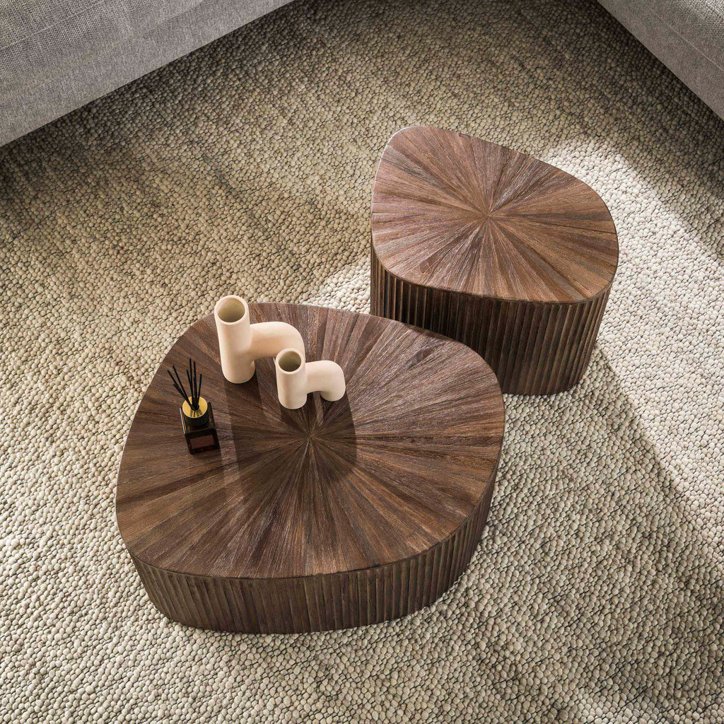 Couchtisch Maya Teak viereckig Set aus 2