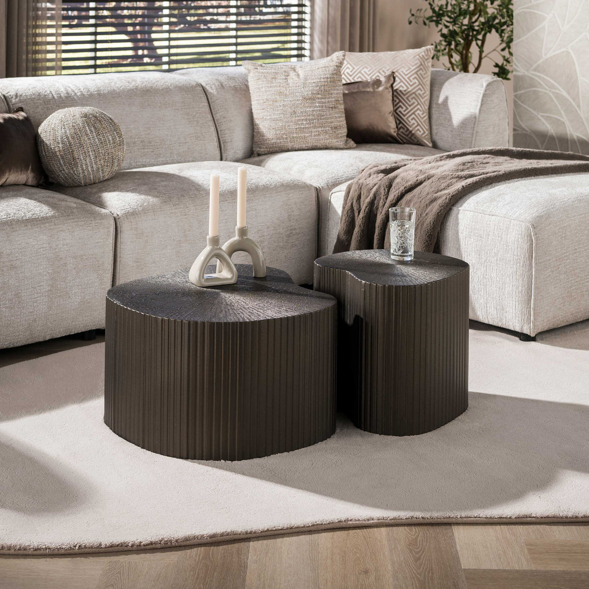 Couchtisch Maya Ray Nierenform 2er-Set