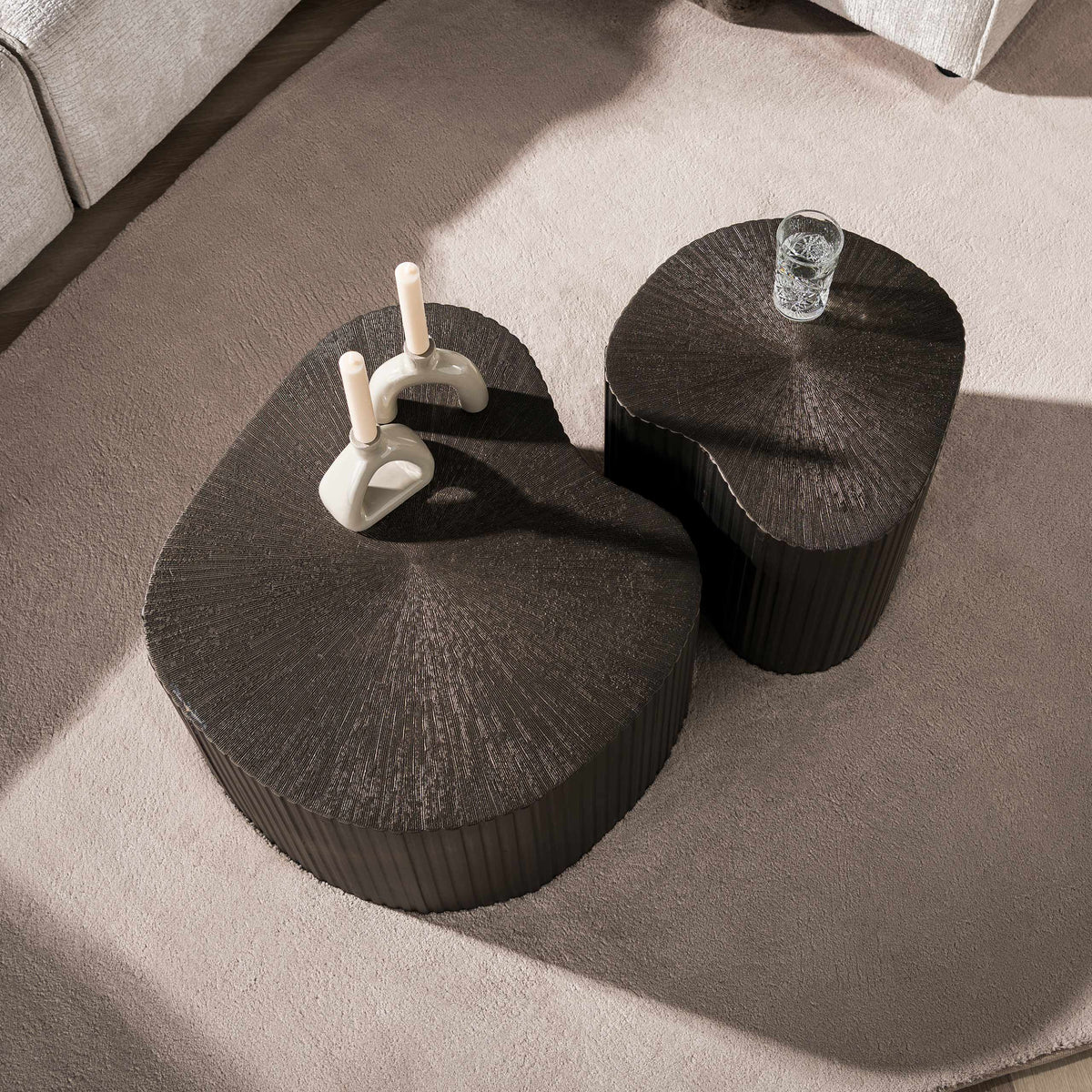 Couchtisch Maya Ray Nierenform 2er-Set