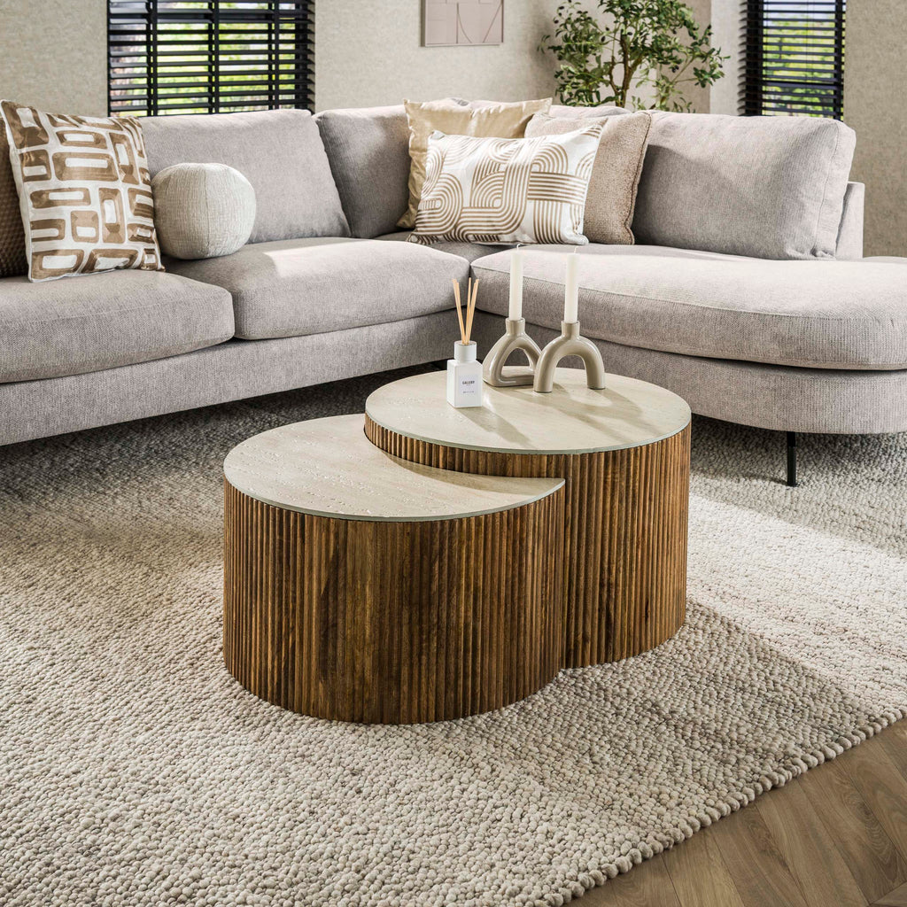 Couchtisch Nuovo halbrund Set aus 2