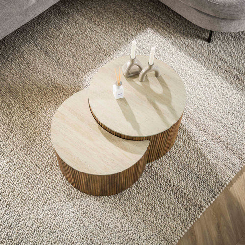 Couchtisch Nuovo halbrund, 2er-Set
