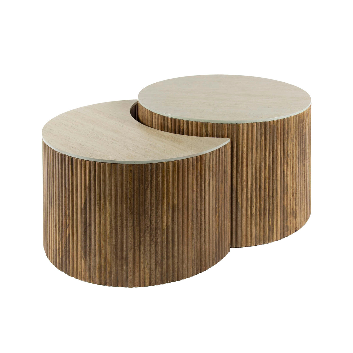Couchtisch Nuovo halbrund, 2er-Set