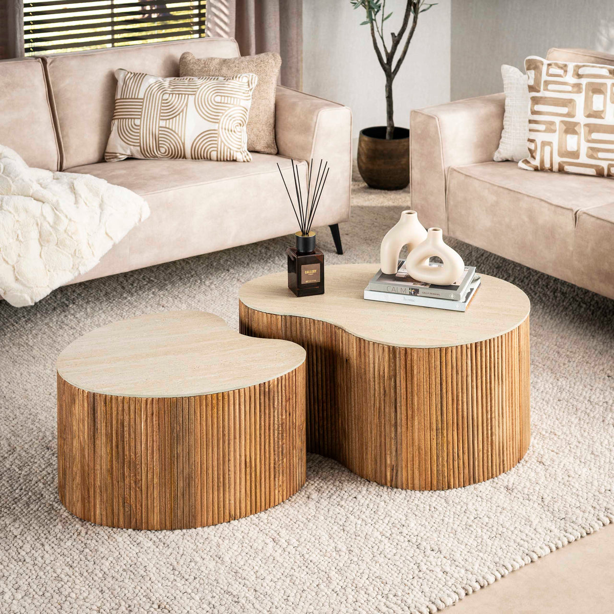 Couchtisch Nuovo Nierenform 2er-Set